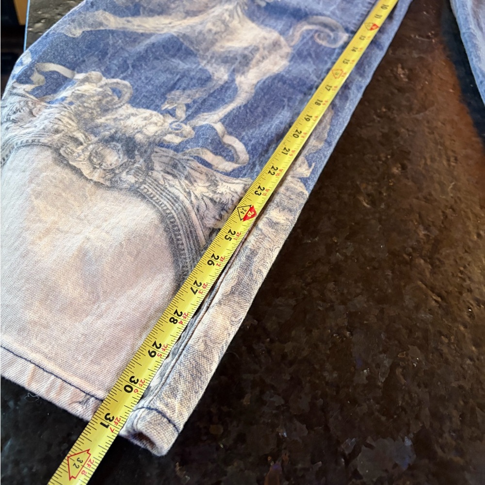 Pilcro Blue and Cream Flare Jeans - Picture 10 of 16